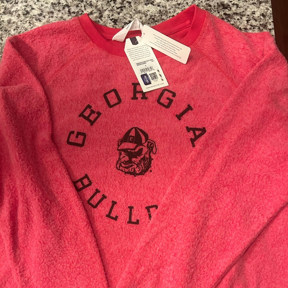NWT Boxer-craft  Women's NCAA Team Logo Fleece Out Crew